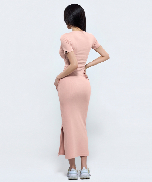 PHYSICAL GARMENTS（フィジカルガーメンツ）の「P5087 半袖スリム切り替えワンピース [4COLOR]（ワンピース・レディース・ピンク/チャコール/ブラウン/ブラック・FREE）」の15枚目の写真