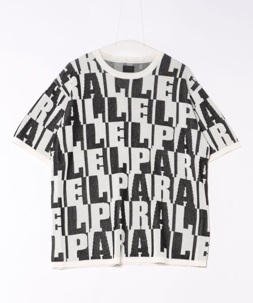 ARCHIVER(アーカイバ)の「●MMMM●ダブルジャガードニット PARALLEL、CHAIN、 TEE(Tシャツ/カットソー・メンズ・ホワイト・LARGE)」の1枚目の写真