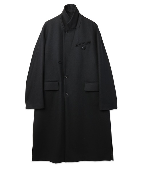 CULLNI(クルニ)の「Signature Melton Suspender Belt Chester Coat(チェスターコート・メンズ・ネイビー/アッシュブラウン/ブルーグリーン/ブラック・2/1)」の20枚目の写真