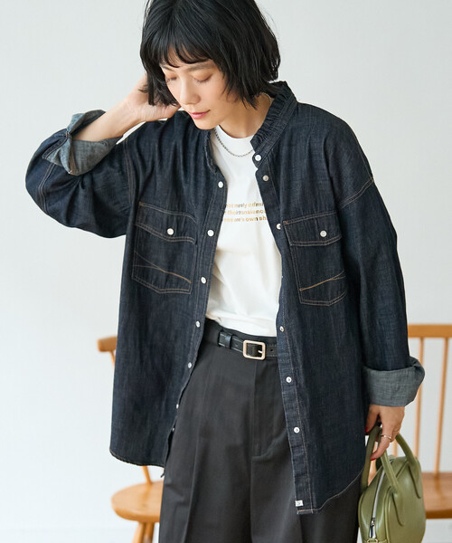 SOMETHING × FREAK'S STORE/サムシング 別注 FRILL COLLAR DENIM