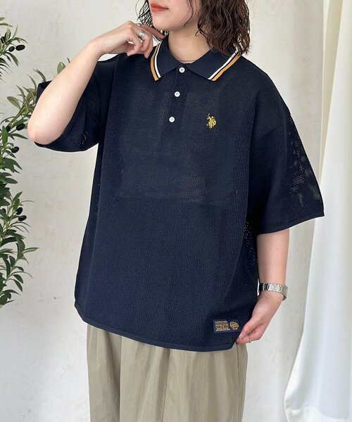 U.S. POLO ASSN.(ユーエスポロアッスン)の「メッシュポロ(ポロシャツ・メンズ・アイボリー/グリーン/ネイビー/チャコールグレー・MEDIUM/LARGE)」の4枚目の写真