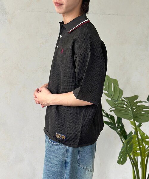 U.S. POLO ASSN.(ユーエスポロアッスン)の「メッシュポロ(ポロシャツ・メンズ・アイボリー/グリーン/ネイビー/チャコールグレー・MEDIUM/LARGE)」の10枚目の写真