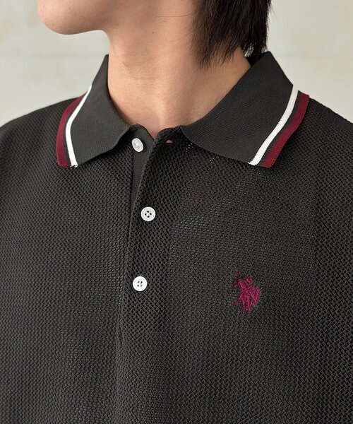 U.S. POLO ASSN.(ユーエスポロアッスン)の「メッシュポロ(ポロシャツ・メンズ・アイボリー/グリーン/ネイビー/チャコールグレー・MEDIUM/LARGE)」の14枚目の写真