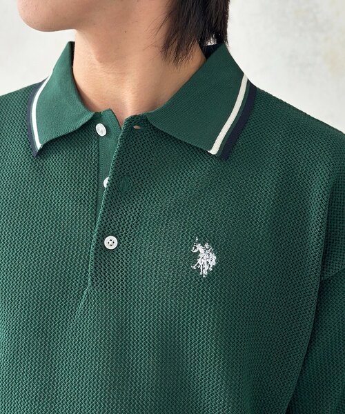 U.S. POLO ASSN.(ユーエスポロアッスン)の「メッシュポロ(ポロシャツ・メンズ・アイボリー/グリーン/ネイビー/チャコールグレー・MEDIUM/LARGE)」の22枚目の写真