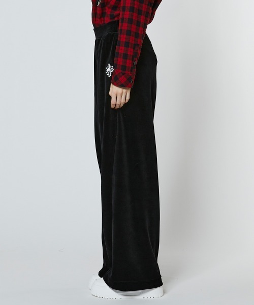 DOUBLE STANDARD CLOTHING(ダブルスタンダードクロージング)の「ヘビーウェイトベロアワイドパンツ(その他パンツ・レディース・ブラック/レッド・38/36)」の5枚目の写真