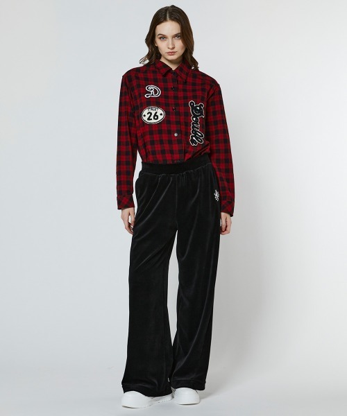 DOUBLE STANDARD CLOTHING(ダブルスタンダードクロージング)の「ヘビーウェイトベロアワイドパンツ(その他パンツ・レディース・ブラック/レッド・38/36)」の15枚目の写真