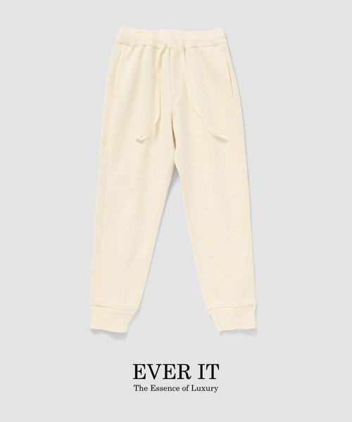 ESTNATION(エストネーション)の「ESTNATION / ミラノリブ リブパンツ <EVER IT>(スウェットパンツ・メンズ・ブラック/チャコールグレー/オフホワイト・MEDIUM/X-LARGE/LARGE/SMALL)」の1枚目の写真