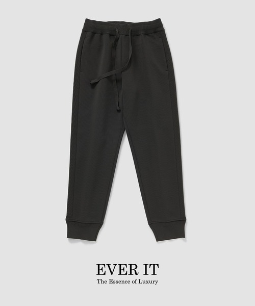 ESTNATION(エストネーション)の「ESTNATION / ミラノリブ リブパンツ <EVER IT>(スウェットパンツ・メンズ・ブラック/チャコールグレー/オフホワイト・MEDIUM/X-LARGE/LARGE/SMALL)」の3枚目の写真