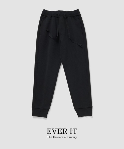 ESTNATION(エストネーション)の「ESTNATION / ミラノリブ リブパンツ <EVER IT>(スウェットパンツ・メンズ・ブラック/チャコールグレー/オフホワイト・MEDIUM/X-LARGE/LARGE/SMALL)」の2枚目の写真