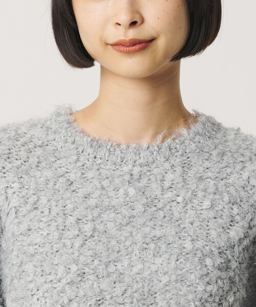 BEAUTY&YOUTH UNITED ARROWS(ビューティーアンドユースユナイテッドアローズ)の「ループフェザーヤーン ハーフスリーブ ニットプルオーバー(ニット/セーター・レディース・ブラック/ナチュラル/ライトグレー・FREE)」の16枚目の写真