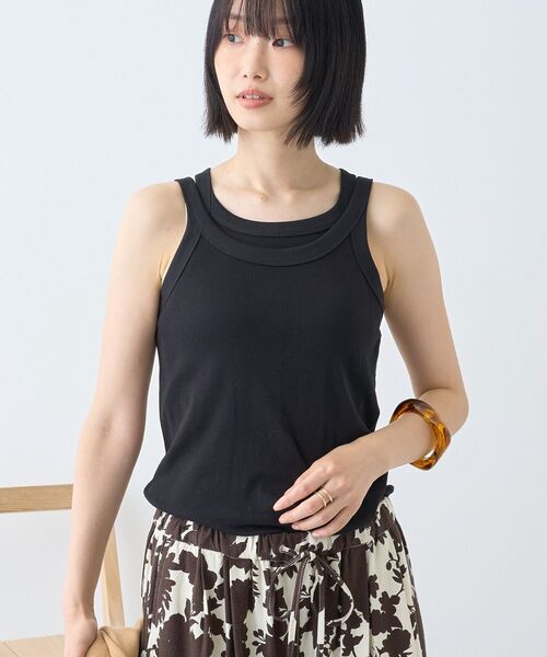 AMERICAN HOLIC(アメリカンホリック)の「【2点セット・吸水速乾・抗菌防臭】シアーリブタンクトップ(タンクトップ・レディース・アイボリー/グレイッシュベージュ/ブラック・L/M)」の10枚目の写真