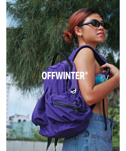 OFFWINTER(オフウィンター)の「【OFFWINTER】メッシュ ロケットバックパック PC収納可 13インチ(スペースシリーズ)(バックパック/リュック・メンズ・オレンジ/パープル・MEDIUM)」の6枚目の写真