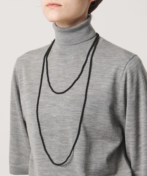 LOEFF(ロエフ)の「【別注】<Haute Joaillerie AKIO MORI>オニキス ロングネックレス 4×160(ネックレス・レディース・ブラック・FREE)」の6枚目の写真