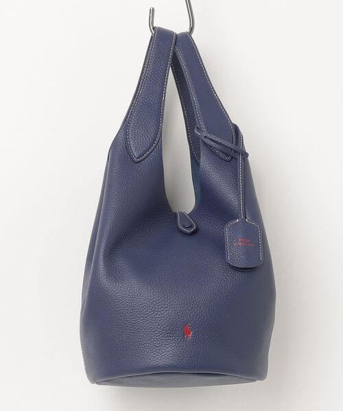 POLO RALPH LAUREN（ポロ ラルフ ローレン）の「Polo Play レザー トート（トートバッグ・レディース・ネイビー系1・ONE）」の6枚目の写真