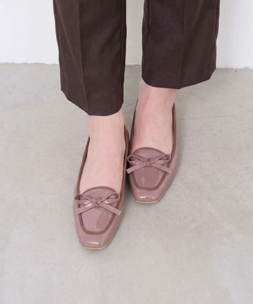 Launa lea（ラウナレア）の「【26秋冬】【レイン対応】スクエアトゥバレエローファー(RB8401A)（バレエシューズ・レディース・ブラック/ネイビー/グレー系その他/アイボリー・21.5cm/22.0cm/22.5cm/23.0cm/23.5cm/24.0cm/24.5cm/25.0cm/25.5cm/26.0cm）」の17枚目の写真
