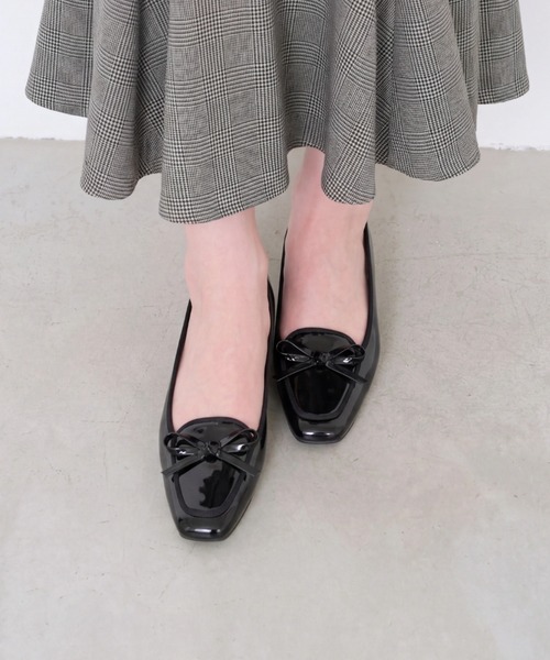 Launa lea（ラウナレア）の「【26秋冬】【レイン対応】スクエアトゥバレエローファー(RB8401A)（バレエシューズ・レディース・ブラック/ネイビー/グレー系その他/アイボリー・21.5cm/22.0cm/22.5cm/23.0cm/23.5cm/24.0cm/24.5cm/25.0cm/25.5cm/26.0cm）」の18枚目の写真