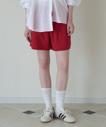 50s EMBROIDERED TRACK SHORTS_RED