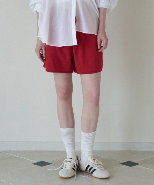 TTUDEMENT(トュードメント)の「50s EMBROIDERED TRACK SHORTS_RED(その他パンツ・レディース・その他・SMALL)」の1枚目の写真