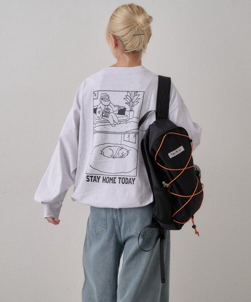 CIAOPANIC TYPY(チャオパニックティピー)の「【DOG&OJISAN】ワンポイント刺繍ロンTEE(Tシャツ/カットソー・メンズ・ベージュ/チャコールグレー/グレー/ホワイト・LARGE/MEDIUM)」の20枚目の写真