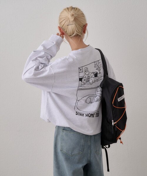 CIAOPANIC TYPY(チャオパニックティピー)の「【DOG&OJISAN】ワンポイント刺繍ロンTEE(Tシャツ/カットソー・メンズ・ベージュ/チャコールグレー/グレー/ホワイト・LARGE/MEDIUM)」の21枚目の写真