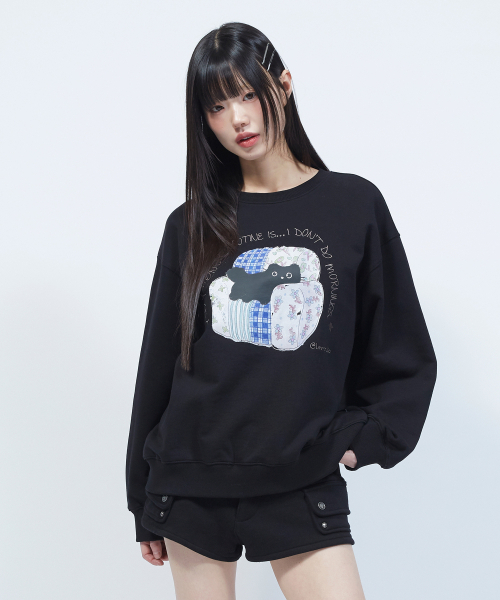 LMR(エルエムアール)の「コジシャニョン アートワーク スウェット ブラック(スウェット・レディース・ブラック・SMALL/MEDIUM/LARGE)」の1枚目の写真