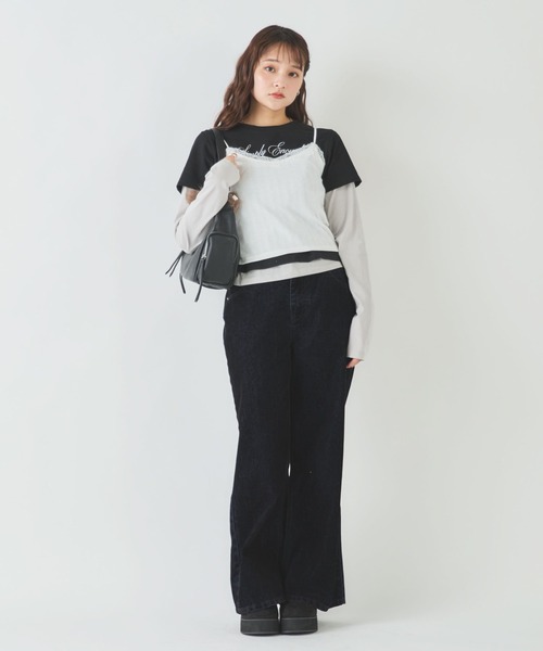 archives（アルシーヴ）の「フロッキーストレートフレアデニムパンツ（デニムパンツ・レディース・ブラウン/ブラック・SMALL/MEDIUM）」の8枚目の写真