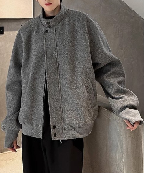 DOUBLE STEAL(ダブルスティール)の「DSスタンドカラージップブルゾン(ブルゾン・メンズ・グレー/ブラック・X-LARGE/LARGE/MEDIUM)」の1枚目の写真