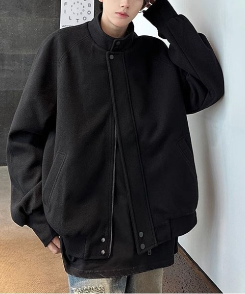 DOUBLE STEAL(ダブルスティール)の「DSスタンドカラージップブルゾン(ブルゾン・メンズ・グレー/ブラック・X-LARGE/LARGE/MEDIUM)」の2枚目の写真