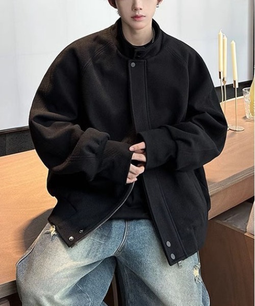 DOUBLE STEAL(ダブルスティール)の「DSスタンドカラージップブルゾン(ブルゾン・メンズ・グレー/ブラック・X-LARGE/LARGE/MEDIUM)」の6枚目の写真