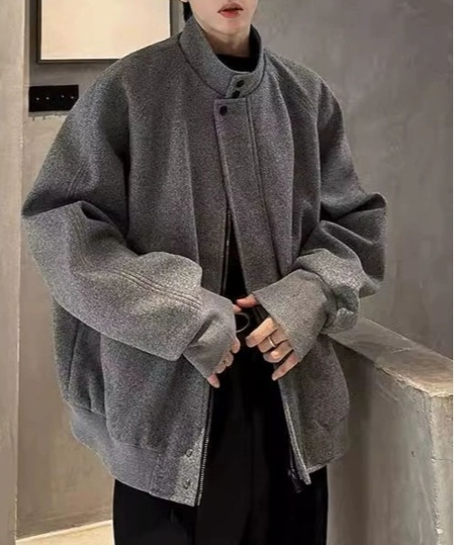 DOUBLE STEAL(ダブルスティール)の「DSスタンドカラージップブルゾン(ブルゾン・メンズ・グレー/ブラック・X-LARGE/LARGE/MEDIUM)」の3枚目の写真