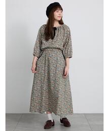 【LIBERTY FABRICS】Floralia柄ギャザースカート