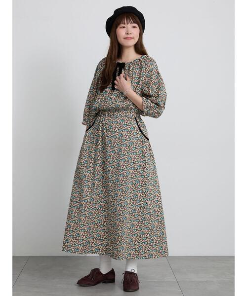 TSUHARU by Samansa Mos2(ツハルバイサマンサモスモス)の「【LIBERTY FABRICS】Floralia柄ギャザースカート(スカート・レディース・ブルー/レッド・F)」の20枚目の写真