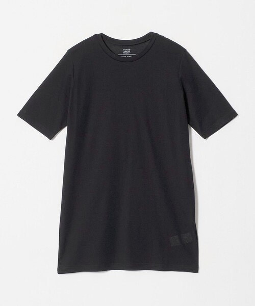 upperhights(アッパーハイツ)の「<upper hights × conte>チュニック クルーネックTシャツ(Tシャツ/カットソー・レディース・ホワイト/ブラック・FREE)」の1枚目の写真