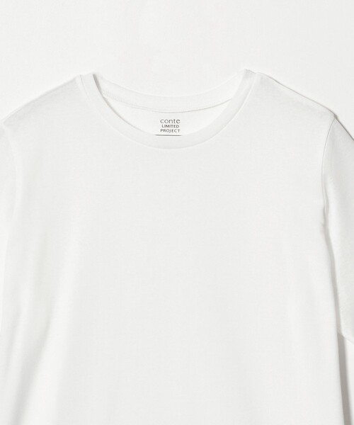 upperhights(アッパーハイツ)の「<upper hights × conte>チュニック クルーネックTシャツ(Tシャツ/カットソー・レディース・ホワイト/ブラック・FREE)」の7枚目の写真