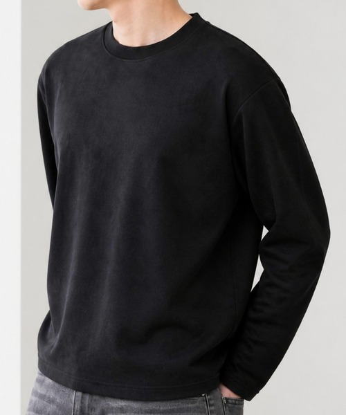 MONO-MART(モノマート)の「ソフトフェード コンパクトフィット クルーネック長袖カットソー<イージーケア・UVカット>(Tシャツ/カットソー・メンズ・ダークグレー/ダークブラウン/ブラック/ダークネイビー/グレイッシュブルー/アイボリー/ダークオリーブ・S/L/M)」の10枚目の写真