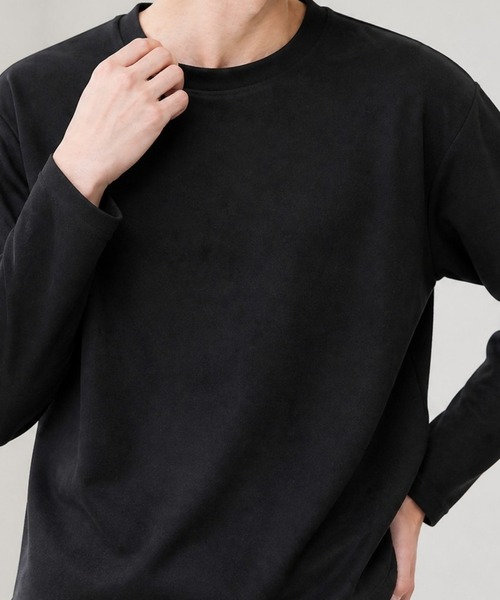 MONO-MART(モノマート)の「ソフトフェード コンパクトフィット クルーネック長袖カットソー<イージーケア・UVカット>(Tシャツ/カットソー・メンズ・ダークグレー/ダークブラウン/ブラック/ダークネイビー/グレイッシュブルー/アイボリー/ダークオリーブ・S/L/M)」の13枚目の写真