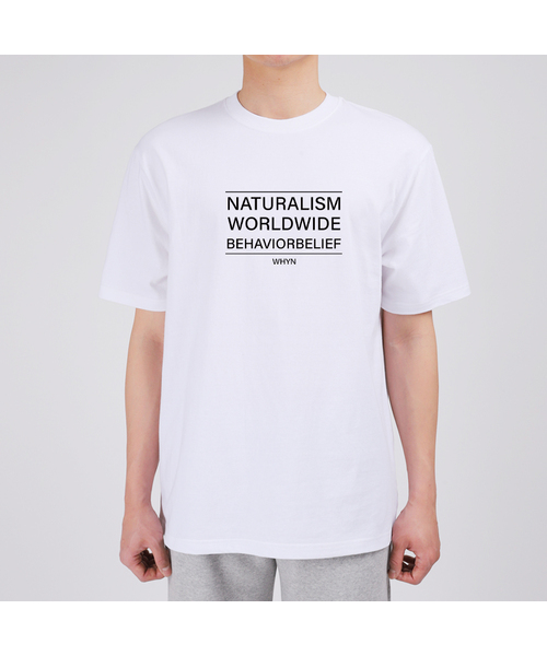WHYN(ワイエヌ)の「ネイチャリズム 半袖Tシャツ F03BRD_WBX10965(Tシャツ/カットソー・メンズ・ブラック/ホワイト/ブルー/グレー系その他・L/M/S/XL)」の2枚目の写真