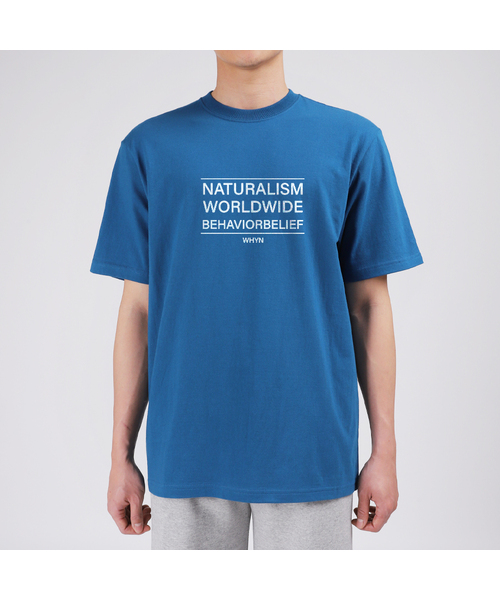 WHYN(ワイエヌ)の「ネイチャリズム 半袖Tシャツ F03BRD_WBX10965(Tシャツ/カットソー・メンズ・ブラック/ホワイト/ブルー/グレー系その他・L/M/S/XL)」の4枚目の写真