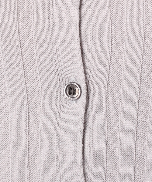 Chico（チコ）の「リブニットロングカーディガン（Tシャツ/カットソー・レディース・ライトグレー/ピンクベージュ・FREE）」の9枚目の写真
