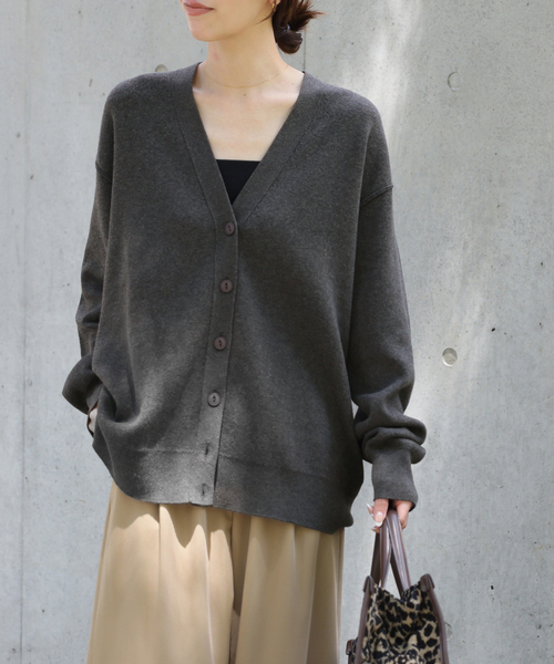 JOURNAL STANDARD relume(ジャーナルスタンダード レリューム)の「《WEB限定追加 / 新色》ジャガードルーズニットカーディガン(カーディガン/ボレロ・レディース・チャコールグレー/ネイビー/グレー・FREE)」の7枚目の写真