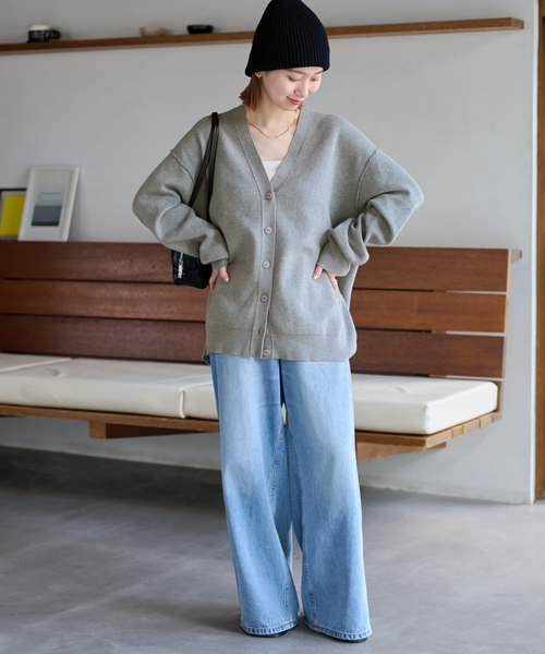 JOURNAL STANDARD relume(ジャーナルスタンダード レリューム)の「《WEB限定追加 / 新色》ジャガードルーズニットカーディガン(カーディガン/ボレロ・レディース・チャコールグレー/ネイビー/グレー・FREE)」の11枚目の写真