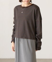 BEARDSLEY | ボーダークロップロンTee《FRIPIER》(Tシャツ/カットソー)