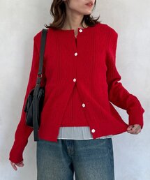 【WEB限定】キャミセット花ボタンカーディガン