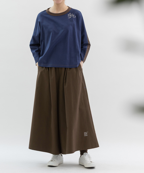 nop de nod(ノップドゥノッド)の「フレアーマキシパンツ(その他パンツ・レディース・インディゴブルー/ブラック/ダークブラウン/ライトベージュ・M)」の11枚目の写真
