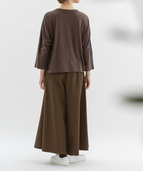 nop de nod(ノップドゥノッド)の「フレアーマキシパンツ(その他パンツ・レディース・インディゴブルー/ブラック/ダークブラウン/ライトベージュ・M)」の13枚目の写真