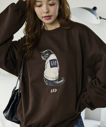 GAP（ギャップ）の「PUBLUX × GAP/ギャップ 別注 キャット グラフィック プリント 裏起毛 スウェット　限定展開（スウェット）」