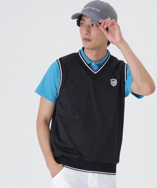 PEARLY GATES(パーリーゲイツ)の「【PEARLY GATES】リバーシブルVネックニットベスト <エンブレム総柄> (MENS)(ベスト・メンズ・ダークインディゴブルー・LARGE/MEDIUM/X-LARGE)」の12枚目の写真