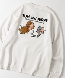 【15】〔Tom & Jerry/トムとジェリー〕アソートデザイン 裏起毛クルーネックスウェット サガラ刺しゅう/ワッペン/アップリケ/ユニセックス/メンズ/レディース