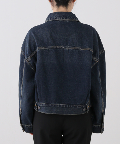 Levi's(リーバイス)の「LEVI'S/リーバイス LOOSE CROP TRUCKER 0089L-0007 【洗濯機使用可能】(デニムジャケット・レディース・ブルー・FREE)」の3枚目の写真