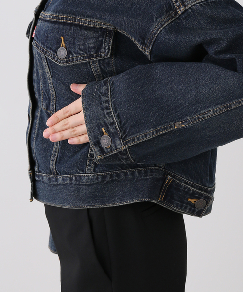 Levi's(リーバイス)の「LEVI'S/リーバイス LOOSE CROP TRUCKER 0089L-0007 【洗濯機使用可能】(デニムジャケット・レディース・ブルー・FREE)」の5枚目の写真